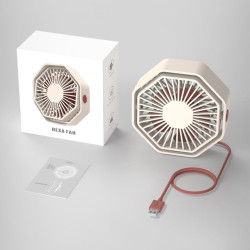 Mini Ventilateur Puissant, Ventilateur Silencieux Portable, 3 Vitesse Petit Ventilateur Table pour La Chambre, Bureau, Domair(Ro