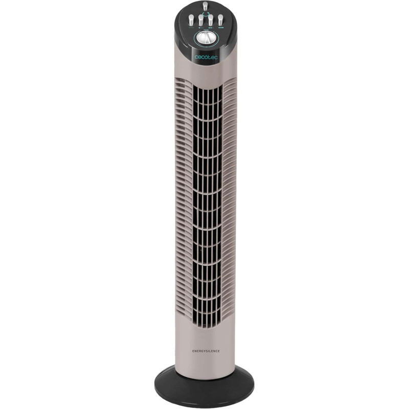 Cecotec Ventilateur Colonne avec Minuterie EnergySilence 790 Skyline, 50W, 30'' (76cm) Hauteur, Contrôle Mécanique, Oscillant, M