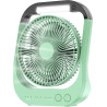 ATEngeus Ventilateur USB, 10000 mAh Rechargeable Batterie, 4 vitesses, Ventilateur de Camping 8", Pivotant à 180°, lumière LED, 