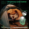 ATEngeus Ventilateur USB, 10000 mAh Rechargeable Batterie, 4 vitesses, Ventilateur de Camping 8", Pivotant à 180°, lumière LED, 