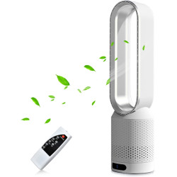 Solace Ventilateur colonne,ventilateur tour de bureau de 58 cm,10 vitesses,oscillant à 90° avec télécommande,minuterie 2h,ventil