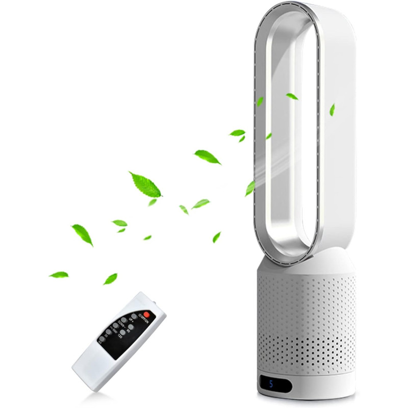 Solace Ventilateur colonne,ventilateur tour de bureau de 58 cm,10 vitesses,oscillant à 90° avec télécommande,minuterie 2h,ventil