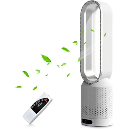 Solace Ventilateur colonne,ventilateur tour de bureau de 58 cm,10 vitesses,oscillant à 90° avec télécommande,minuterie 2h,ventil