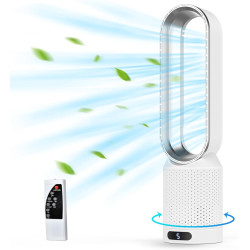 Solace Ventilateur colonne,ventilateur tour de bureau de 58 cm,10 vitesses,oscillant à 90° avec télécommande,minuterie 2h,ventil