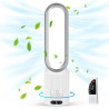 Solace Ventilateur colonne,ventilateur tour de bureau de 58 cm,10 vitesses,oscillant à 90° avec télécommande,minuterie 2h,ventil
