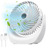 Solace Ventilateur de table silencieux, ventilateur usb, mini ventilateur portable, batterie rechargeable 4000 mAh, 5 niveaux de