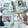 Solace Ventilateur de table silencieux, ventilateur usb, mini ventilateur portable, batterie rechargeable 4000 mAh, 5 niveaux de