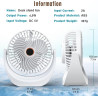 Solace Ventilateur de table silencieux, ventilateur usb, mini ventilateur portable, batterie rechargeable 4000 mAh, 5 niveaux de