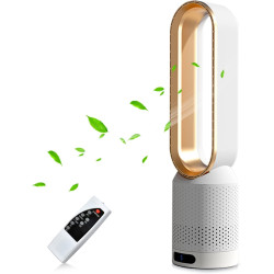 Solace Ventilateur colonne,ventilateur tour de bureau de 58 cm,10 vitesses,oscillant à 90° avec télécommande,minuterie 2h,ventil