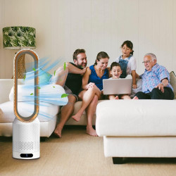 Solace Ventilateur colonne,ventilateur tour de bureau de 58 cm,10 vitesses,oscillant à 90° avec télécommande,minuterie 2h,ventil