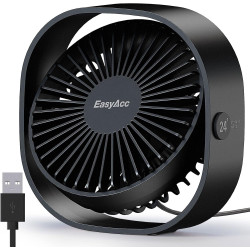 EasyAcc Ventilateur USB Mini Ventilateur de Table Silencieux Portable Ventilateur USB 3 Vitesse pour Bureau Maison