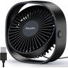 EasyAcc Ventilateur USB Mini Ventilateur de Table Silencieux Portable Ventilateur USB 3 Vitesse pour Bureau Maison