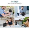 EasyAcc Ventilateur USB Mini Ventilateur de Table Silencieux Portable Ventilateur USB 3 Vitesse pour Bureau Maison