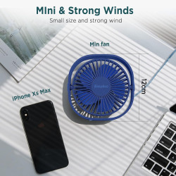 EasyAcc Ventilateur USB Mini Ventilateur de Table Silencieux Portable Ventilateur USB 3 Vitesse pour Bureau Maison