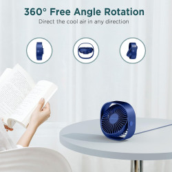 EasyAcc Ventilateur USB Mini Ventilateur de Table Silencieux Portable Ventilateur USB 3 Vitesse pour Bureau Maison