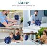EasyAcc Ventilateur USB Mini Ventilateur de Table Silencieux Portable Ventilateur USB 3 Vitesse pour Bureau Maison