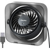 EasyAcc Ventilateur USB, Mini Ventilateur Portable Silencieux Bureau, Puissant Jusqu'à 5.9 m/s, 3 Vitesses, Rotation 270°, Petit