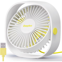 EasyAcc Ventilateur USB Mini Ventilateur de Table Silencieux Portable Ventilateur USB 3 Vitesse pour Bureau Maison