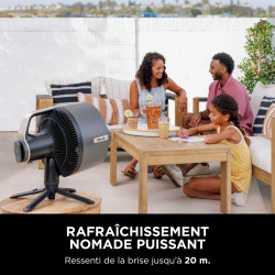 Shark FlexBreeze Pro Mist Ventilateur intérieur/extérieur sans fil, Brumisateur portable, Portée 20 m, Sur pied ou de table, 5 v