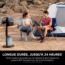 Shark FlexBreeze Pro Mist Ventilateur intérieur/extérieur sans fil, Brumisateur portable, Portée 20 m, Sur pied ou de table, 5 v