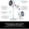 Shark FlexBreeze Ventilateur à haute vélocité, ventilateur portable hybride avec/sans fil pour l'intérieur et l'extérieur, résis