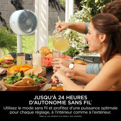 Shark FlexBreeze Ventilateur à haute vélocité, ventilateur portable hybride avec/sans fil pour l'intérieur et l'extérieur, résis