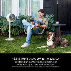 Shark FlexBreeze Ventilateur à haute vélocité, ventilateur portable hybride avec/sans fil pour l'intérieur et l'extérieur, résis