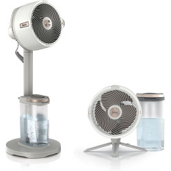Shark FlexBreeze Pro Mist Ventilateur intérieur/extérieur sans fil, Brumisateur portable, Portée 20 m, Sur pied ou de table, 5 v