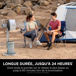 Shark FlexBreeze Pro Mist Ventilateur intérieur/extérieur sans fil, Brumisateur portable, Portée 20 m, Sur pied ou de table, 5 v