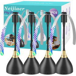 Lot de 4 plumeaux, USB C, répulsif Anti-Mouches avec Interrupteur, Automatique et Flexible, avec Crochet, arrêt Doux, Repousse d