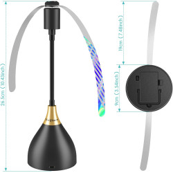 Lot de 4 plumeaux, USB C, répulsif Anti-Mouches avec Interrupteur, Automatique et Flexible, avec Crochet, arrêt Doux, Repousse d