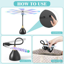 Lot de 4 plumeaux, USB C, répulsif Anti-Mouches avec Interrupteur, Automatique et Flexible, avec Crochet, arrêt Doux, Repousse d