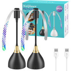 Anti Mouche Ventilateur de Table, Anti Moucherons Plié et Suspendu, Ventilateur Anti Moustique Exterieur Efficaces Alimenté par 