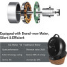 4UMOR Ventilateur Ultra Silencieux 20dB avec Télécommande 1823m³/h Moteur DC 12 Vitesses 8h Minuterie 3D Oscillation Turbo Venti