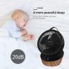 4UMOR Ventilateur Ultra Silencieux 20dB avec Télécommande 1823m³/h Moteur DC 12 Vitesses 8h Minuterie 3D Oscillation Turbo Venti