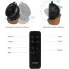 4UMOR Ventilateur Ultra Silencieux 20dB avec Télécommande 1823m³/h Moteur DC 12 Vitesses 8h Minuterie 3D Oscillation Turbo Venti