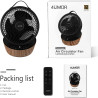 4UMOR Ventilateur Ultra Silencieux 20dB avec Télécommande 1823m³/h Moteur DC 12 Vitesses 8h Minuterie 3D Oscillation Turbo Venti