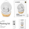 4UMOR Ventilateur Ultra Silencieux 20dB avec Télécommande 1823m³/h Moteur DC 12 Vitesses 8h Minuterie 3D Oscillation Turbo Venti