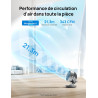 Dreo Ventilateur de table 28 dB, 18 cm, 4 vitesses, 5 modes, minuterie 12h, oscillant à 120° + 90° avec télécommande, commande v