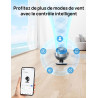 Dreo Ventilateur de table 28 dB, 18 cm, 4 vitesses, 5 modes, minuterie 12h, oscillant à 120° + 90° avec télécommande, commande v