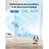 Dreo Ventilateur de table 28 dB, Diam. 18 cm, 4 vitesses, 5 modes, minuterie 12h, oscillant à 120° + 90° avec télécommande, comm