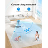 Dreo Ventilateur de table 28 dB, Diam. 18 cm, 4 vitesses, 5 modes, minuterie 12h, oscillant à 120° + 90° avec télécommande, comm