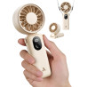 Aecooly mini ventilateur portable puissant à main, rechargeable usb [20h autonomie max], ventilateur de poche avec 3 modes flexi