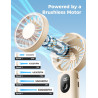 Aecooly mini ventilateur portable puissant à main, rechargeable usb [20h autonomie max], ventilateur de poche avec 3 modes flexi
