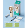 Aecooly mini ventilateur portable puissant à main, rechargeable usb [20h autonomie max], ventilateur de poche avec 3 modes flexi