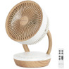 MYCARBON DC Ventilateur Ultra Silencieux 20dB avec Télécommande 1800m³/ h Ventilateur de Table Puissant et Silencieux 8 Vitesses