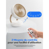 MYCARBON DC Ventilateur Ultra Silencieux 20dB avec Télécommande 1850m³/ h Ventilateur de Table Puissant et Silencieux 8 Vitesses