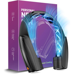 AI Ventilateur de cou portable avec 6 vitesses puissantes, ventilateur personnel ultra silencieux à piles 8000 mAh, ventilateur 