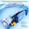 AI Ventilateur de cou portable avec 6 vitesses puissantes, ventilateur personnel ultra silencieux à piles 8000 mAh, ventilateur 
