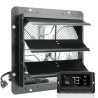 VEVOR Ventilateur d'extraction à volets, 35,6 cm avec contrôleur de température et d'humidité, extracteur d'air de grenier mural